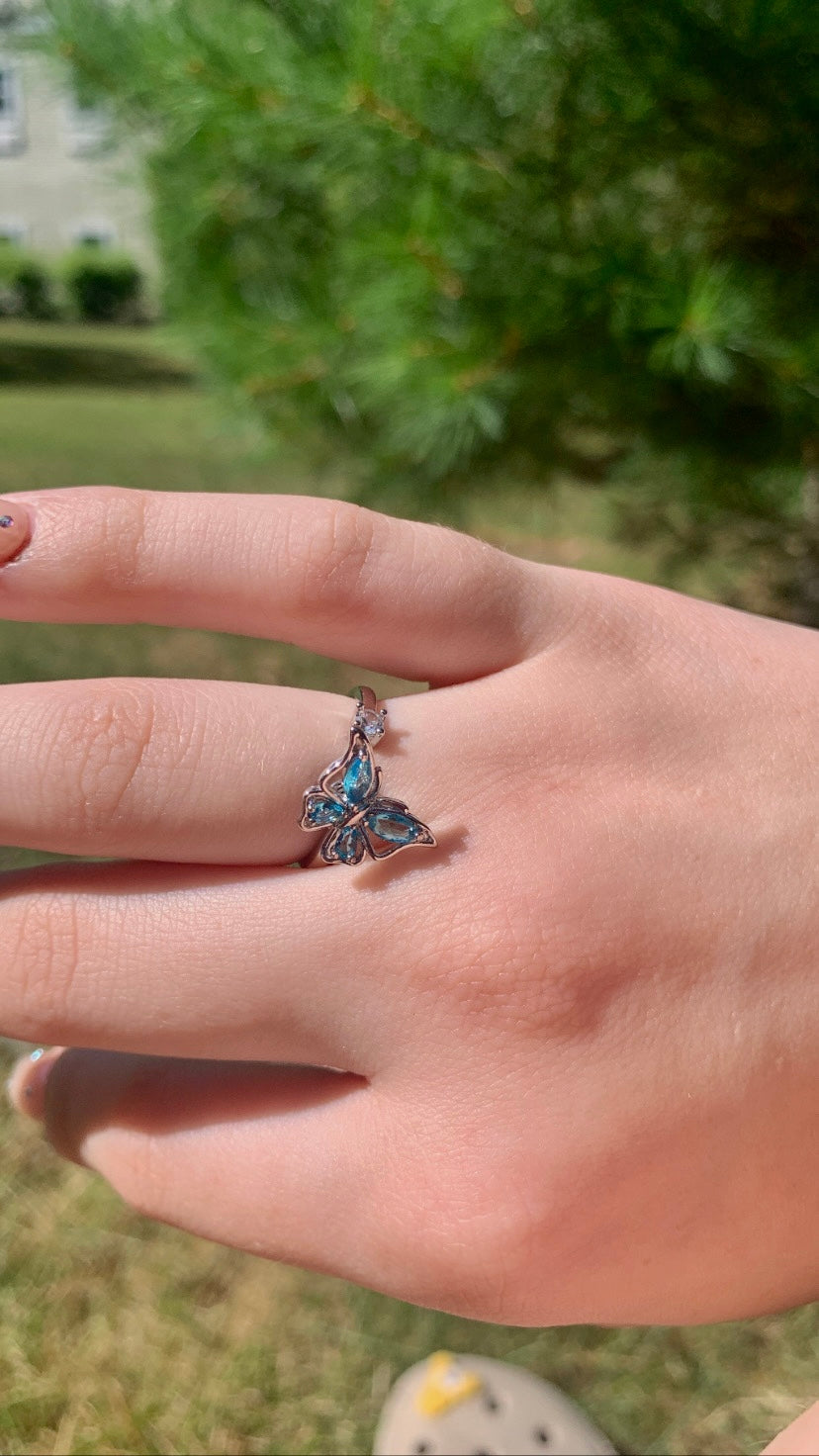 Butterfly anxiety ring